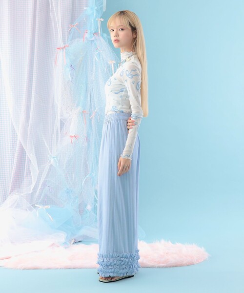 CAROLINA GLASER(カロリナ グレイサー)の「リボンプリント ロングスリーブ カットソー(Tシャツ/カットソー・レディース・その他1/その他2/その他3/その他・ONE SIZE)」の22枚目の写真