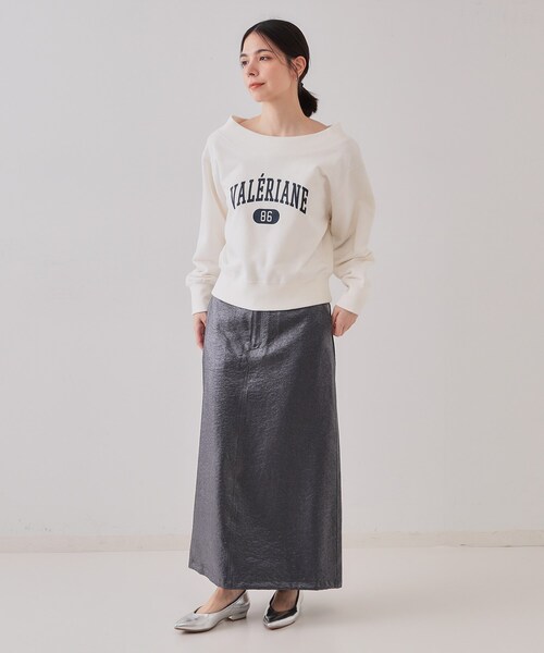 OPAQUE.CLIP（オペークドットクリップ）の「カレッジロゴスウェット【洗濯機洗い可】（スウェット・レディース・グレー/ネイビー/ホワイト・00）」の15枚目の写真