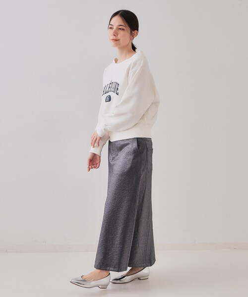 OPAQUE.CLIP（オペークドットクリップ）の「カレッジロゴスウェット【洗濯機洗い可】（スウェット・レディース・グレー/ネイビー/ホワイト・00）」の16枚目の写真