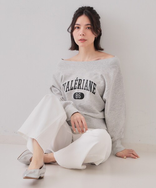 OPAQUE.CLIP（オペークドットクリップ）の「カレッジロゴスウェット【洗濯機洗い可】（スウェット・レディース・グレー/ネイビー/ホワイト・00）」の18枚目の写真