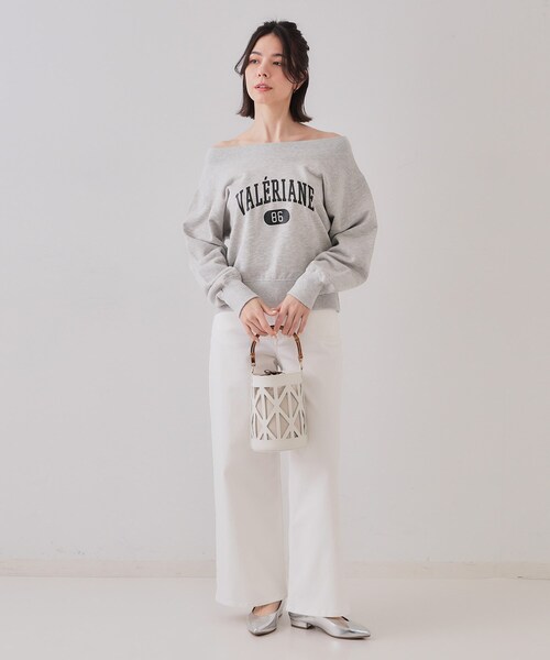 OPAQUE.CLIP（オペークドットクリップ）の「カレッジロゴスウェット【洗濯機洗い可】（スウェット・レディース・グレー/ネイビー/ホワイト・00）」の20枚目の写真