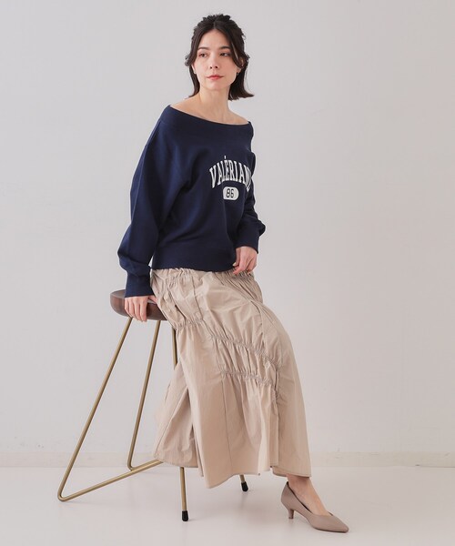 OPAQUE.CLIP（オペークドットクリップ）の「カレッジロゴスウェット【洗濯機洗い可】（スウェット・レディース・グレー/ネイビー/ホワイト・00）」の5枚目の写真