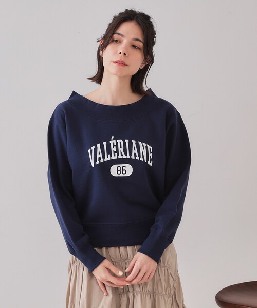 OPAQUE.CLIP（オペークドットクリップ）の「カレッジロゴスウェット【洗濯機洗い可】（スウェット・レディース・グレー/ネイビー/ホワイト・00）」の7枚目の写真