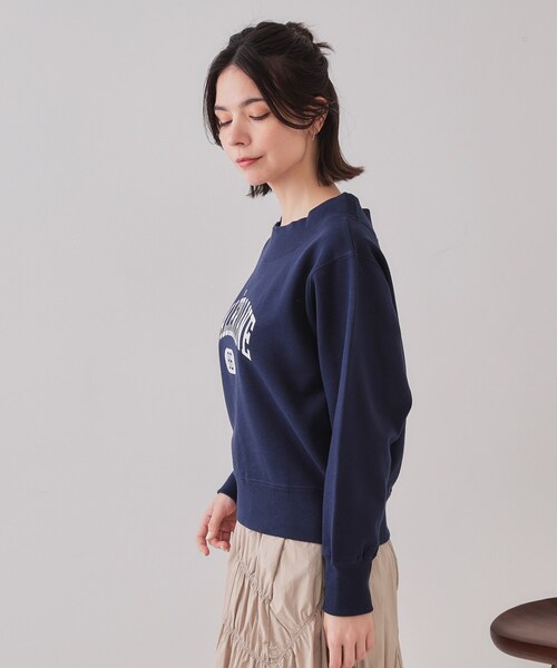 OPAQUE.CLIP（オペークドットクリップ）の「カレッジロゴスウェット【洗濯機洗い可】（スウェット・レディース・グレー/ネイビー/ホワイト・00）」の8枚目の写真