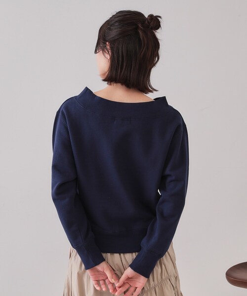 OPAQUE.CLIP（オペークドットクリップ）の「カレッジロゴスウェット【洗濯機洗い可】（スウェット・レディース・グレー/ネイビー/ホワイト・00）」の9枚目の写真