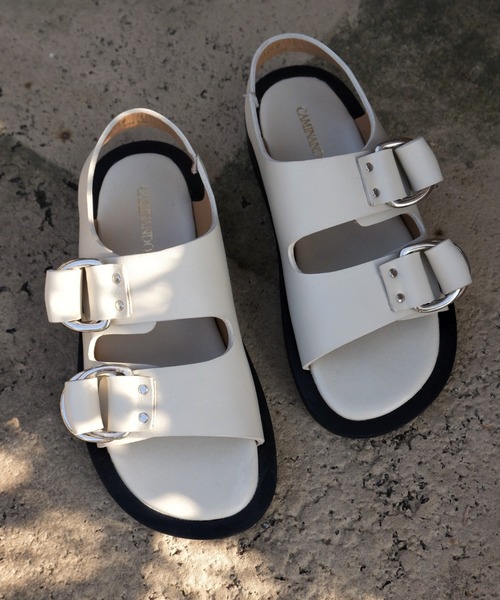 セール】CAMINANDO/カミナンド DOUBLE RING PLATFORM SANDALS