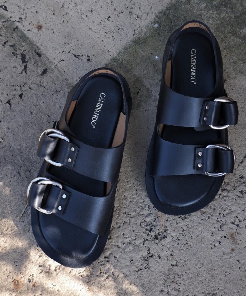 セール】CAMINANDO/カミナンド DOUBLE RING PLATFORM SANDALS 2326W