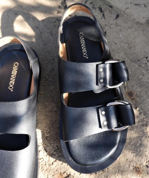 セール】CAMINANDO/カミナンド DOUBLE RING PLATFORM SANDALS 2326W