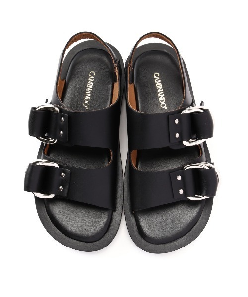 セール】CAMINANDO/カミナンド DOUBLE RING PLATFORM SANDALS 2326W