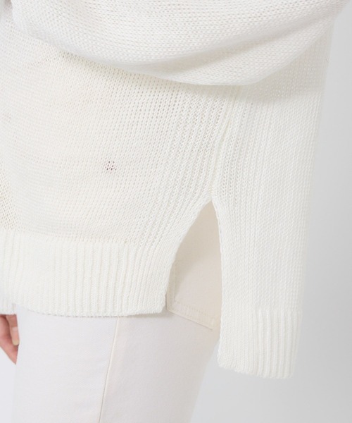 Chaos（カオス）の「Chaos(カオス)/ストラドリネンカーディガン（カーディガン/ボレロ・レディース・ブラウン/ホワイト/ネイビー・FREE）」の16枚目の写真