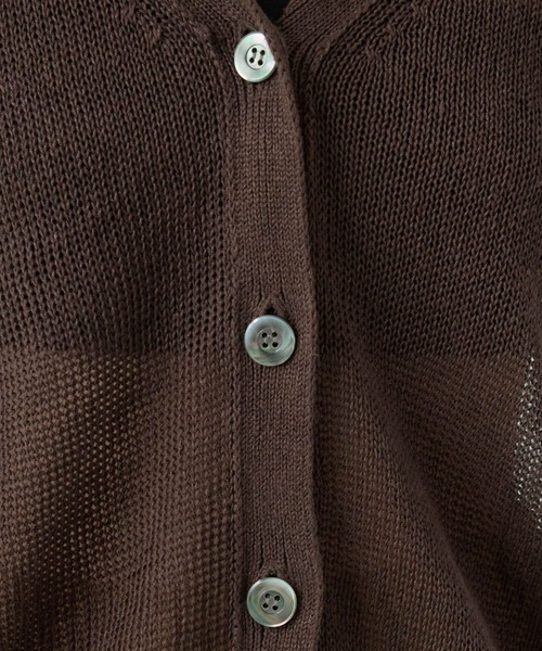 Chaos（カオス）の「Chaos(カオス)/ストラドリネンカーディガン（カーディガン/ボレロ・レディース・ブラウン/ホワイト/ネイビー・FREE）」の19枚目の写真