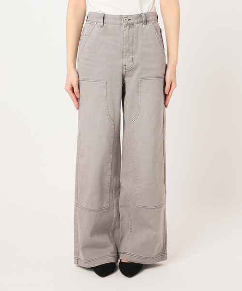 U by SPICK&SPAN(ユーバイスピックアンドスパン)の「ダブルニールーズデニム(デニムパンツ・レディース・ライトグレー/ネイビー・34/36/38)」の5枚目の写真