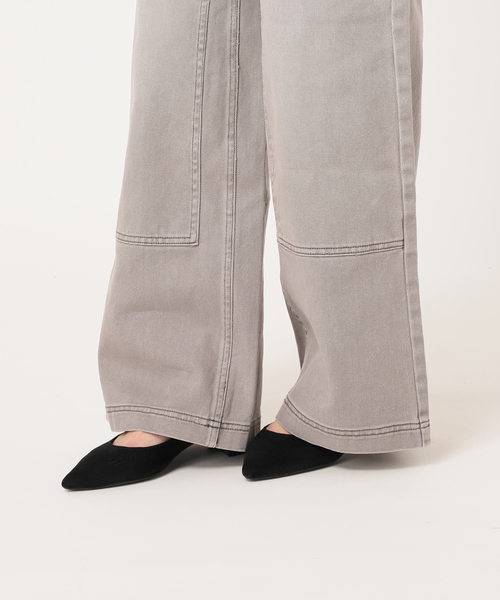 U by SPICK&SPAN(ユーバイスピックアンドスパン)の「ダブルニールーズデニム(デニムパンツ・レディース・ライトグレー/ネイビー・34/36/38)」の13枚目の写真