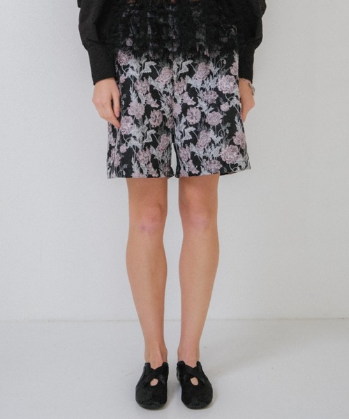 HONEY MI HONEY(ハニーミーハニー)の「flower jacquard wide pants(カーゴパンツ・レディース・オフホワイト/グレー/ブラック・FREE)」の17枚目の写真