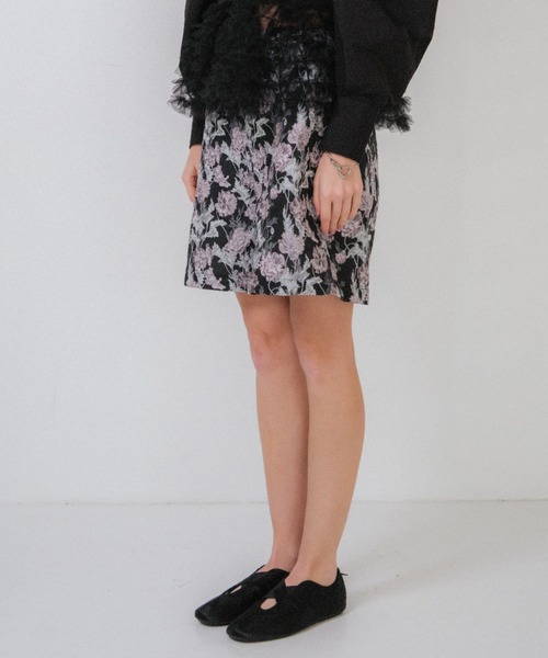 HONEY MI HONEY(ハニーミーハニー)の「flower jacquard wide pants(カーゴパンツ・レディース・オフホワイト/グレー/ブラック・FREE)」の18枚目の写真