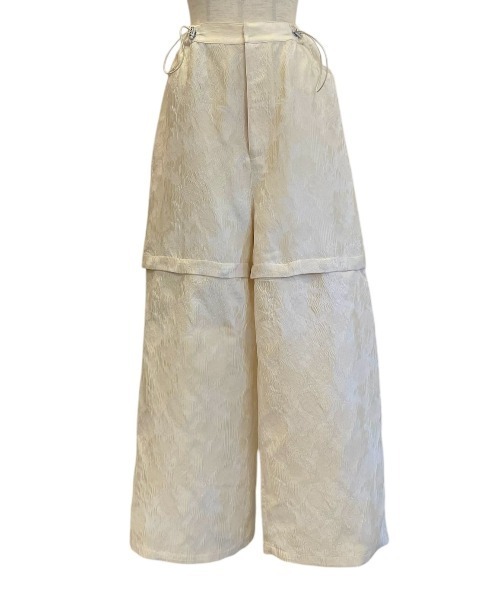 HONEY MI HONEY(ハニーミーハニー)の「flower jacquard wide pants(カーゴパンツ・レディース・オフホワイト/グレー/ブラック・FREE)」の20枚目の写真