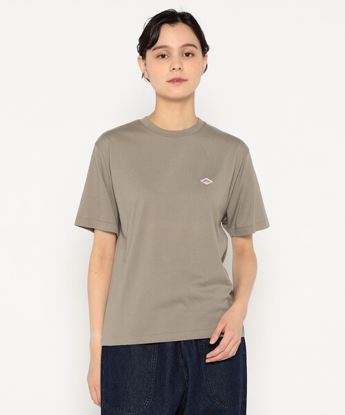 DANTON(ダントン)の「WOMEN'S SHORT SLEEVE INNER T-SHIRT PLAIN(Tシャツ/カットソー・レディース・ホワイト/ブラック/サックスブルー/ピンク/ブラウン系その他/グリーン系その他・S/M/XS)」の1枚目の写真