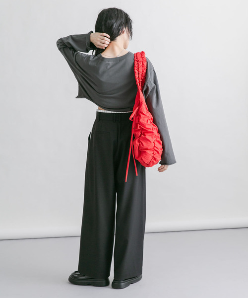 KBF（ケイビーエフ）の「チェックリボンギャザーBAG（ショルダーバッグ・レディース・アイボリー/レッド/ネイビー・ONE）」の22枚目の写真