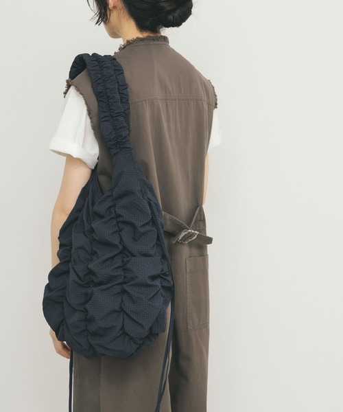 チェックリボンギャザーBAG（ショルダーバッグ）｜KBF