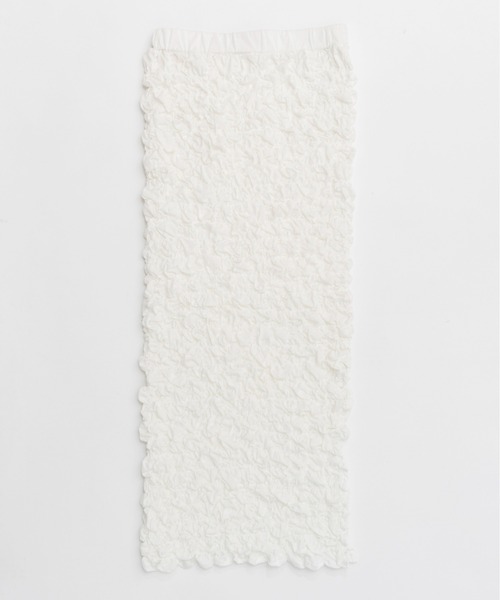 MAISON SPECIAL（メゾンスペシャル）の「Shirring Skirt/シャーリングスカート【MAISON SPECIAL/メゾンスペシャル】■セットアップ対応■（スカート・レディース・ブラック/パープル/ライム/ホワイト・38/36）」の16枚目の写真