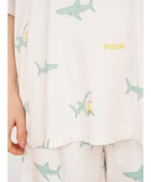 ジェラートピケ　shark柄Tシャツ&ショートパンツ 楽天市場】ジェラートピケ gelato pique 接触冷感 SHARK柄
