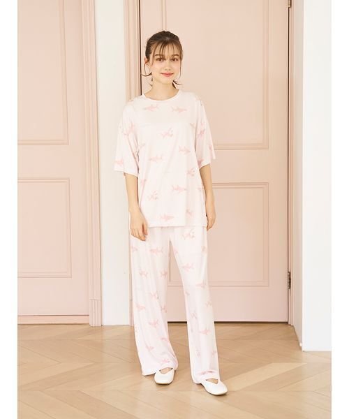 セール】【接触冷感】SHARK柄Tシャツ（ルームウェア/パジャマ