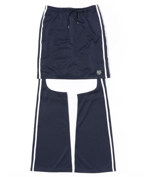 BASICKS（ベイシックス）の「BASICKS Sporty Cut-out Trouser S25-0606W（その他パンツ・レディース・ホワイト/ネイビー・SMALL）」の2枚目の写真