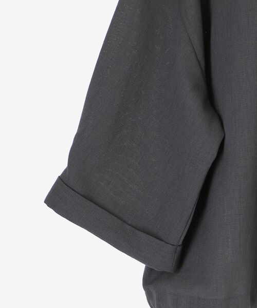 le.coeur blanc(ルクールブラン)の「《名品アイテム》リネンライクライトブルゾン(ブルゾン・レディース・ベージュ/ダークグレー・38)」の6枚目の写真