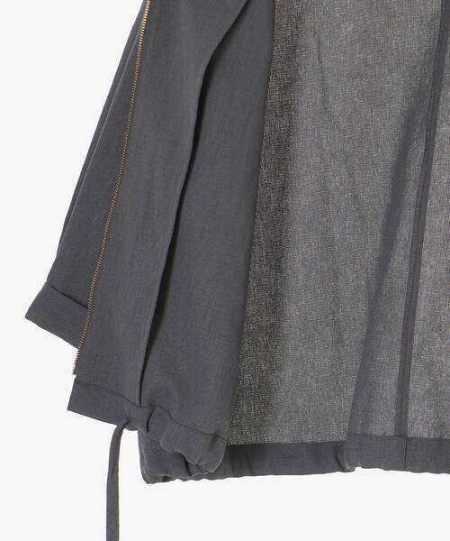 le.coeur blanc(ルクールブラン)の「《名品アイテム》リネンライクライトブルゾン(ブルゾン・レディース・ベージュ/ダークグレー・38)」の7枚目の写真