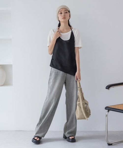 JEANASIS(ジーナシス)の「リラックスルーズカラーデニム/491817(デニムパンツ・レディース・ピンク/ブルー/グレー・SMALL/MEDIUM)」の18枚目の写真