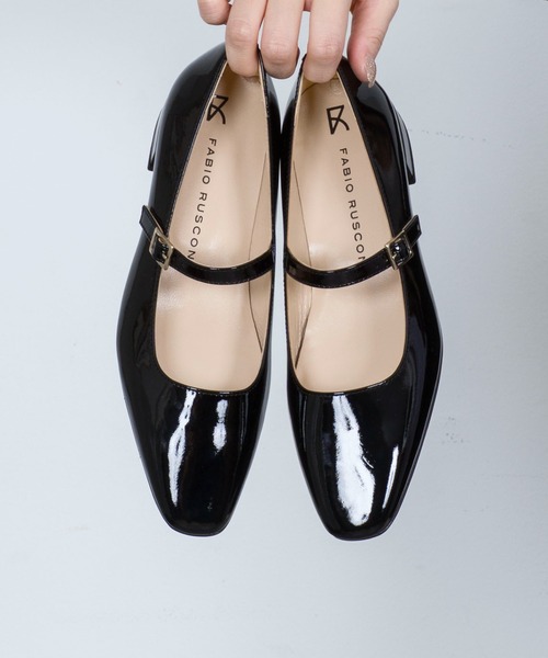 FABIO RUSCONI(ファビオルスコーニ)の「【FABIO RUSCONI/ファビオルスコーニ】カンフーシューズ ワンストラップ バレエ パンプス シューズ 本革(パンプス・レディース・ブラック/ブラック系その他/シルバー・36/37/38/39/35)」の2枚目の写真