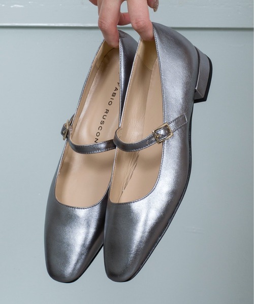 FABIO RUSCONI(ファビオルスコーニ)の「【FABIO RUSCONI/ファビオルスコーニ】カンフーシューズ ワンストラップ バレエ パンプス シューズ 本革(パンプス・レディース・ブラック/ブラック系その他/シルバー・36/37/38/39/35)」の21枚目の写真