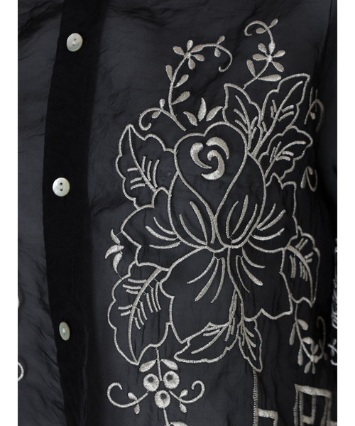 Ungrid（アングリッド）の「【Htage】エンブロイダリーシアーハーフスリーブシャツ（シャツ/ブラウス・レディース・ブラック/アイボリー・FREE）」の21枚目の写真