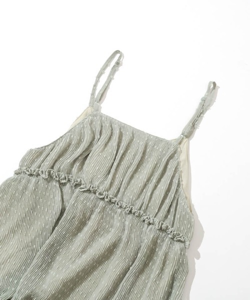 flower（フラワー）の「ウェービープリーツワンピース（ワンピース・レディース・ミント/アイボリー・FREE）」の9枚目の写真