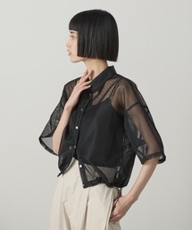 AIC. | ドローストリングメッシュシャツ(シャツ/ブラウス)