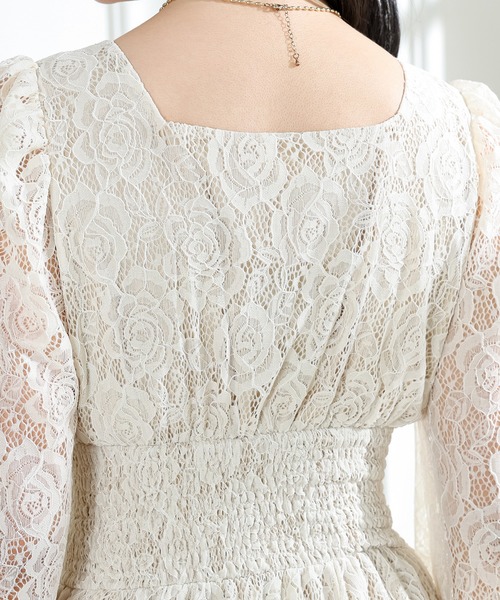 Lace Ladies(レースレディース)の「総レース ウエスト 切り替え タックスリーブ ロング ワンピース(ワンピース・レディース・ピンク/ブラック/アイボリー・S/FREE)」の20枚目の写真