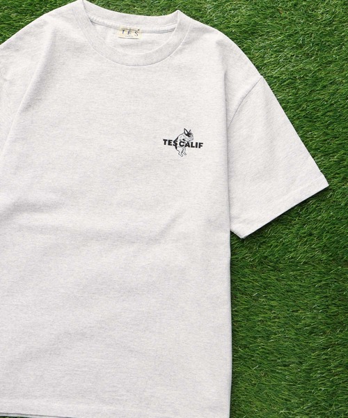 The Endless Summer（エンドレスサマー）の「【WEB / FLAG SHOP限定】TES 3COLOR LOGO FLOCK PT T-SHIRT / Tシャツ（Tシャツ/カットソー・メンズ・ホワイト/アイボリー/グレー・X-LARGE/LARGE/MEDIUM/SMALL/XX-LARGE）」の9枚目の写真