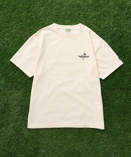 The Endless Summer（エンドレスサマー）の「【WEB / FLAG SHOP限定】TES 3COLOR LOGO FLOCK PT T-SHIRT / Tシャツ（Tシャツ/カットソー・メンズ・ホワイト/アイボリー/グレー・X-LARGE/LARGE/MEDIUM/SMALL/XX-LARGE）」の10枚目の写真