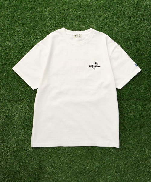 The Endless Summer（エンドレスサマー）の「【WEB / FLAG SHOP限定】TES 3COLOR LOGO FLOCK PT T-SHIRT / Tシャツ（Tシャツ/カットソー・メンズ・ホワイト/アイボリー/グレー・X-LARGE/LARGE/MEDIUM/SMALL/XX-LARGE）」の4枚目の写真