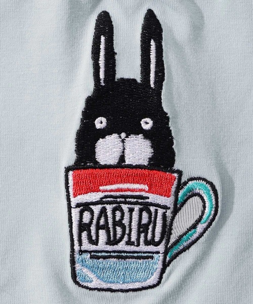 ScoLar(スカラー)の「151685:ネコ・ラビル・スカラー刺繍 クリアポーチ付きタンクトップ(タンクトップ・レディース・サックスブルー/アイボリー/パープル・M)」の17枚目の写真