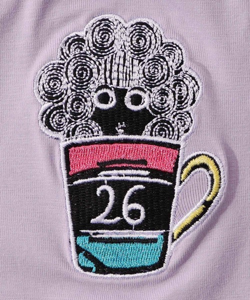 ScoLar(スカラー)の「151685:ネコ・ラビル・スカラー刺繍 クリアポーチ付きタンクトップ(タンクトップ・レディース・サックスブルー/アイボリー/パープル・M)」の19枚目の写真