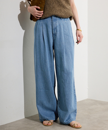 パンツ SLOBE IENA LEDENIM TUCK TROUSER 38 SLOBE IENA｜スローブイエナのデニムパンツ通販 - ZOZOTOWN