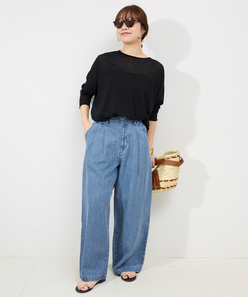 4サイズ展開/追加》LEDENIM TUCK TROUSERデニム（デニムパンツ