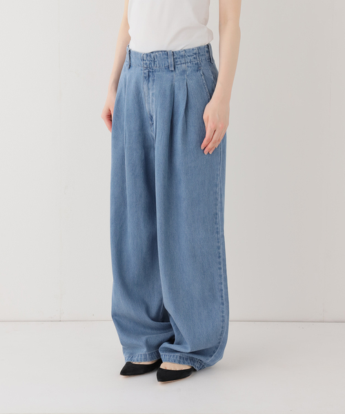 4サイズ展開/追加》LEDENIM TUCK TROUSERデニム（デニムパンツ