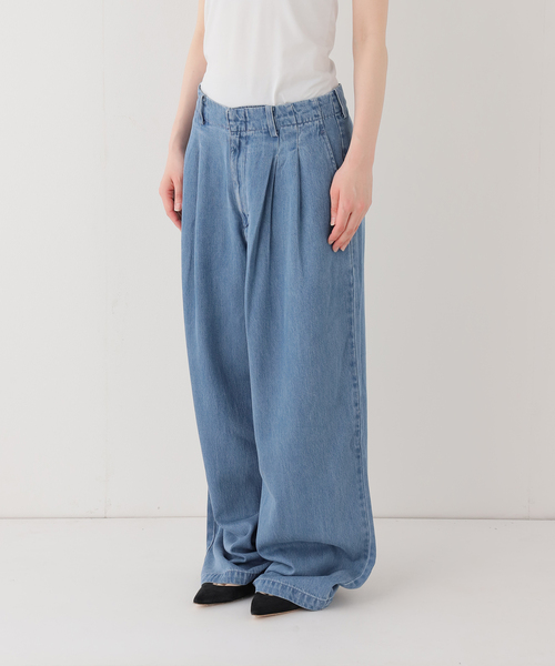 4サイズ展開/追加》LEDENIM TUCK TROUSERデニム（デニムパンツ