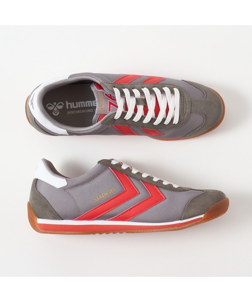 hummel(ヒュンメル)の「hummel/ヒュンメル STADION NYLON/スタディオン ナイロン(スニーカー・レディース・グレー/ブルー/グリーン・23cm/23.5cm/24cm/24.5cm/25cm/25.5cm/26cm/26.5cm/27cm/28cm/22.5cm)」の2枚目の写真