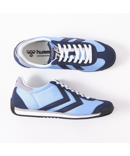 hummel(ヒュンメル)の「hummel/ヒュンメル STADION NYLON/スタディオン ナイロン(スニーカー・レディース・グレー/ブルー/グリーン・23cm/23.5cm/24cm/24.5cm/25cm/25.5cm/26cm/26.5cm/27cm/28cm/22.5cm)」の3枚目の写真