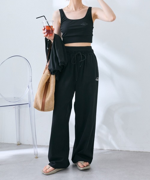 PUAL CE CIN（ピュアルセシン）の「【水陸両用】ナイロンストレッチパンツ（ラッシュガード・レディース・ベージュ/ブラック・FREE）」の12枚目の写真