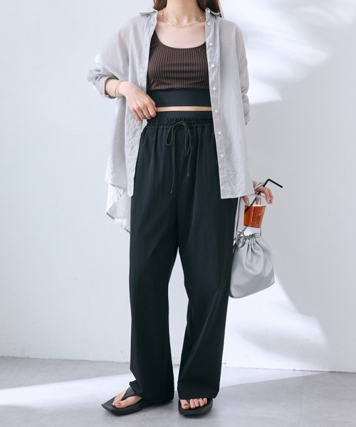 PUAL CE CIN（ピュアルセシン）の「【水陸両用】ナイロンストレッチパンツ（ラッシュガード・レディース・ベージュ/ブラック・FREE）」の17枚目の写真