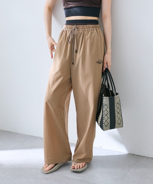 PUAL CE CIN（ピュアルセシン）の「【水陸両用】ナイロンストレッチパンツ（ラッシュガード・レディース・ベージュ/ブラック・FREE）」の22枚目の写真